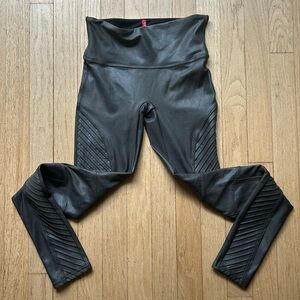 SPANX Black Faux Leather Leggings